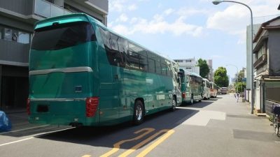 上野公園、観光バス公害
